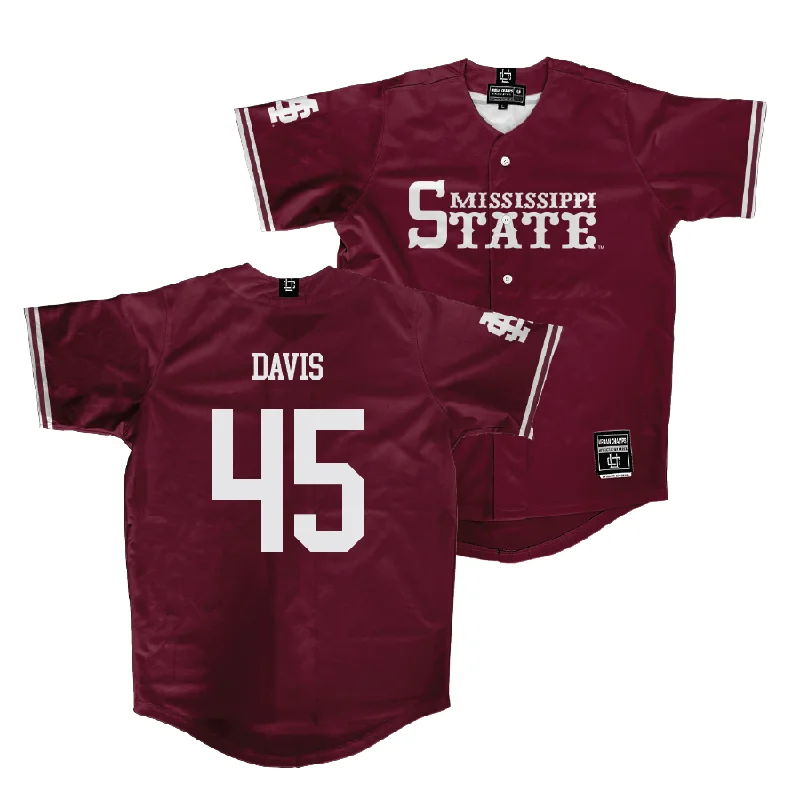 Mississippi State Baseball Maroon Jersey - Tyler Davis