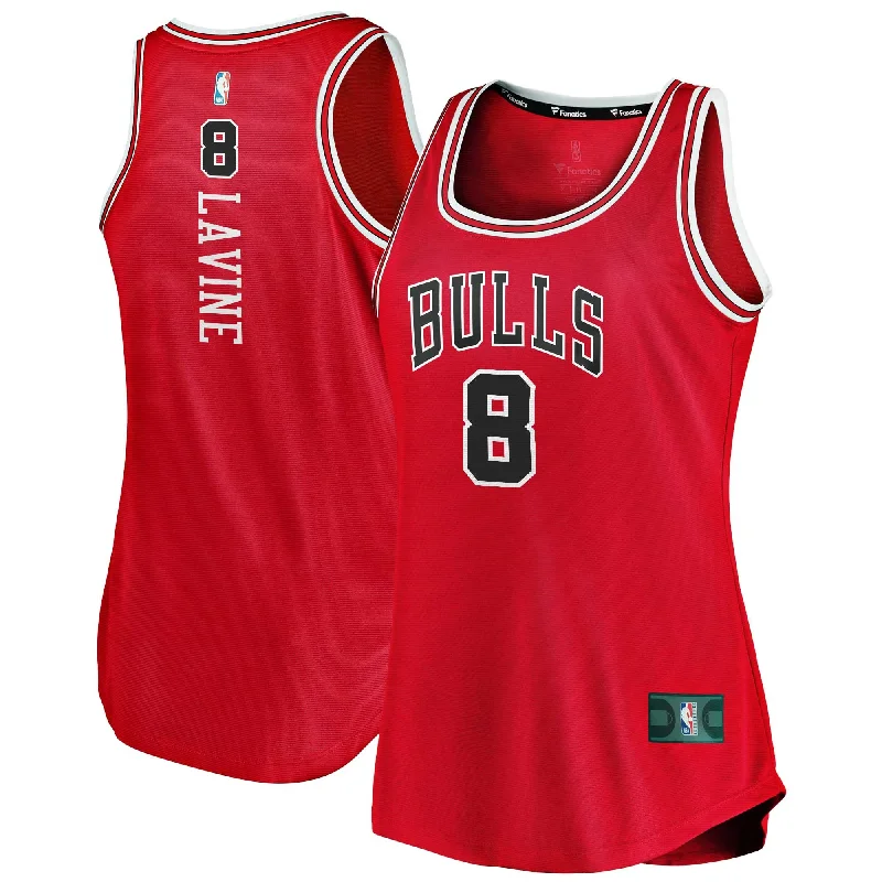 Zach Lavine Chicago Bulls Branded Women's Fast Break Tank Basketball Jersey - Icon Edition - Red