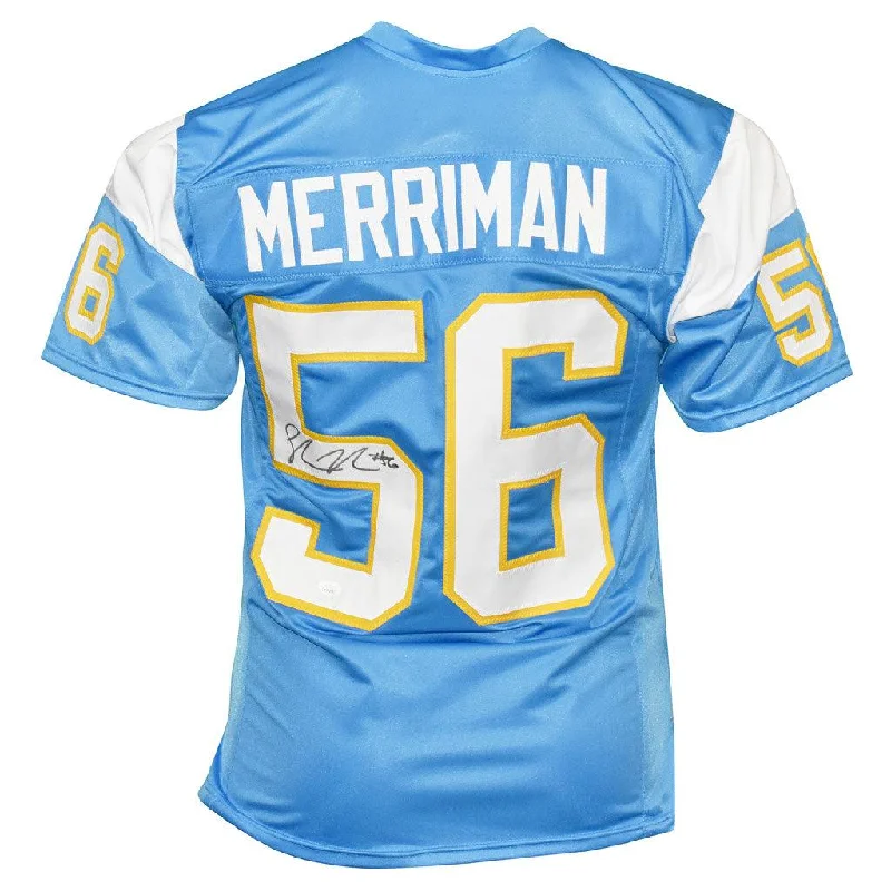 Shawne Merriman Signed Los Angeles Light Blue Football Jersey (JSA)