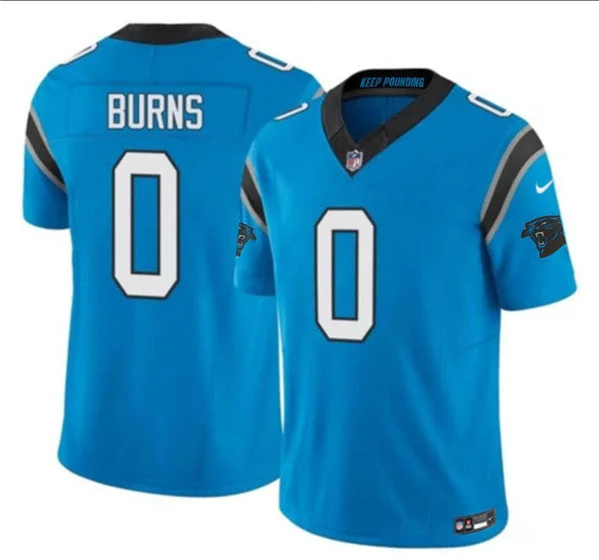 Men's Carolina Panthers #0 Brian Burns Blue 2023 F.U.S.E. Untouchable Football Stitched Jersey