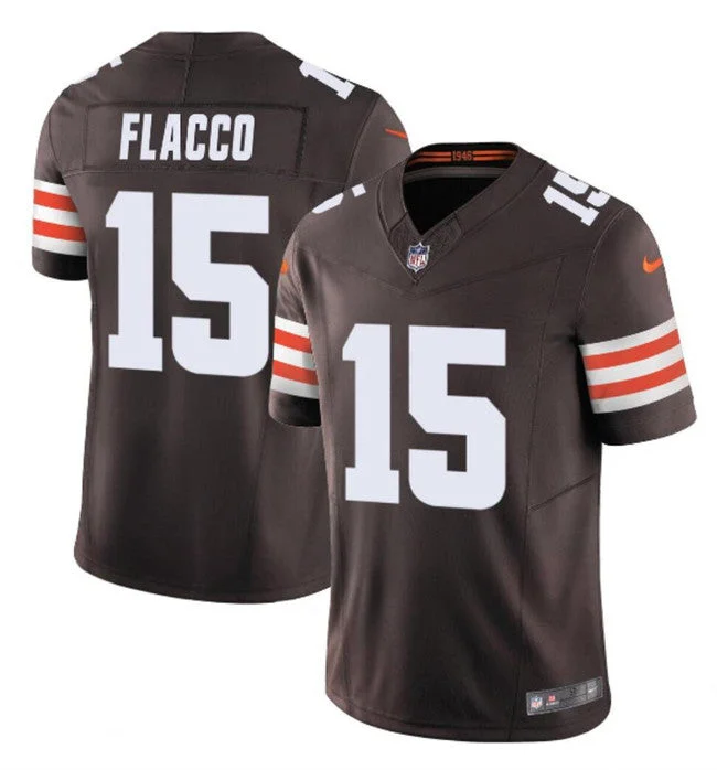 Men's Cleveland Browns #15 Joe Flacco Brown 2023 F.U.S.E. Limited Football Stitched Jersey