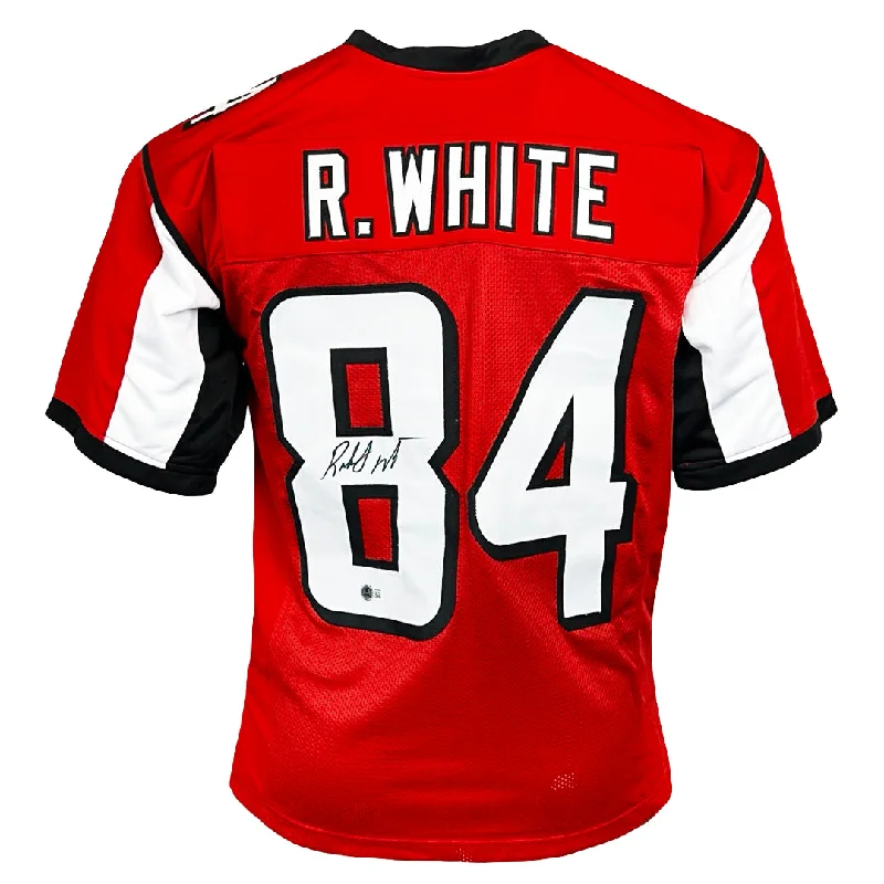 Roddy White Signed Atlanta Red Football Jersey (Beckett)