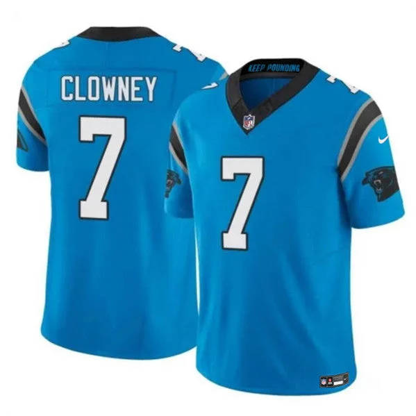 Men's Carolina Panthers #7 Jadeveon Clowney Blue 2024 F.U.S.E. Limited Football Stitched Jersey