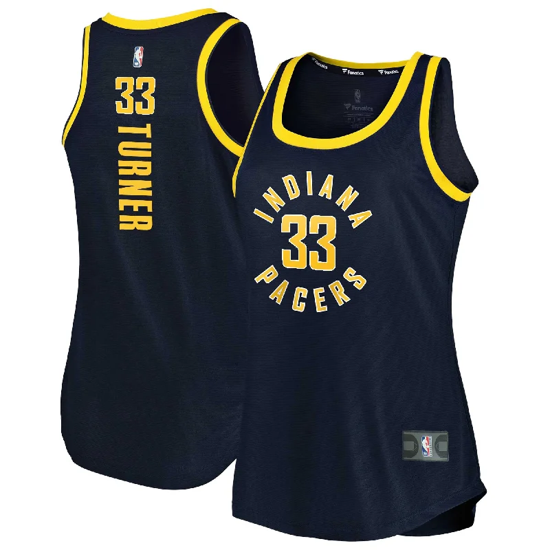 Myles Turner Indiana Pacers Branded Women's Fast Break Tank Basketball Jersey - Icon Edition - Navy