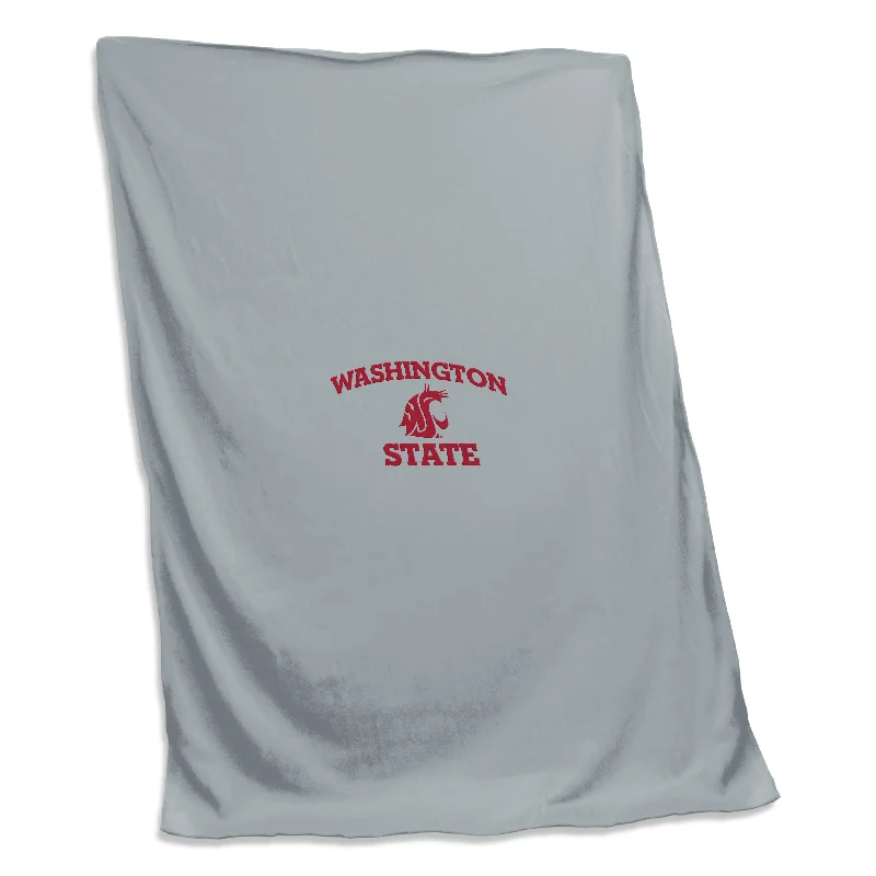 Washington State Gray Screened Sweatshirt Blanket