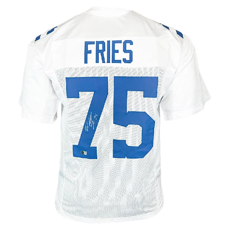 Will Fries Signed Indianapolis White Football Jersey (Beckett)