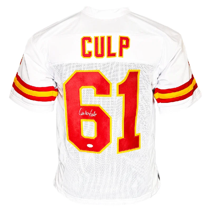 Curley Culp Signed Kansas City White Football Jersey (JSA)