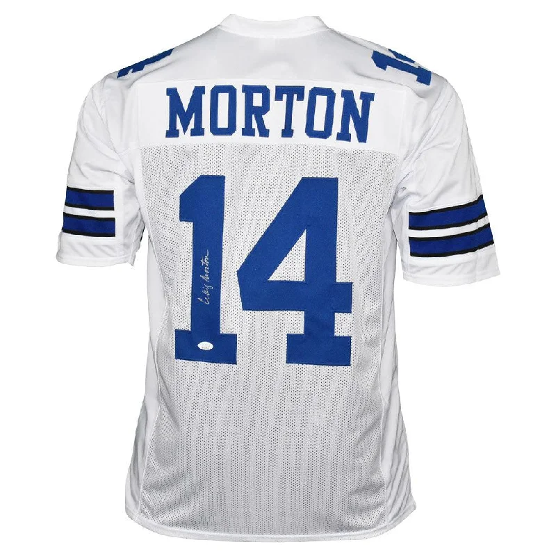 Craig Morton Signed Dallas Pro White Football Jersey (JSA)