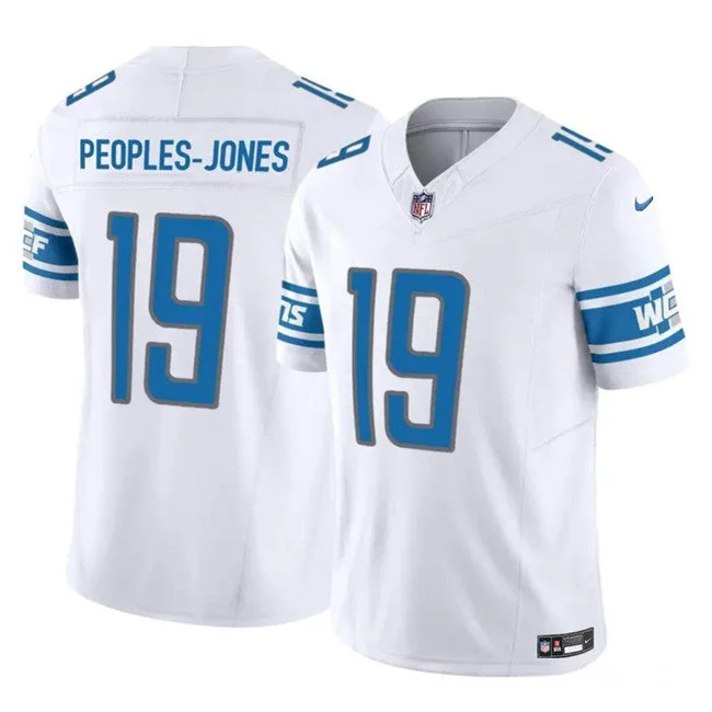 Men's Detroit Lions #19 Donovan Peoples-Jones White 2023 F.U.S.E. Untouchable Limited Football Stitched Jersey