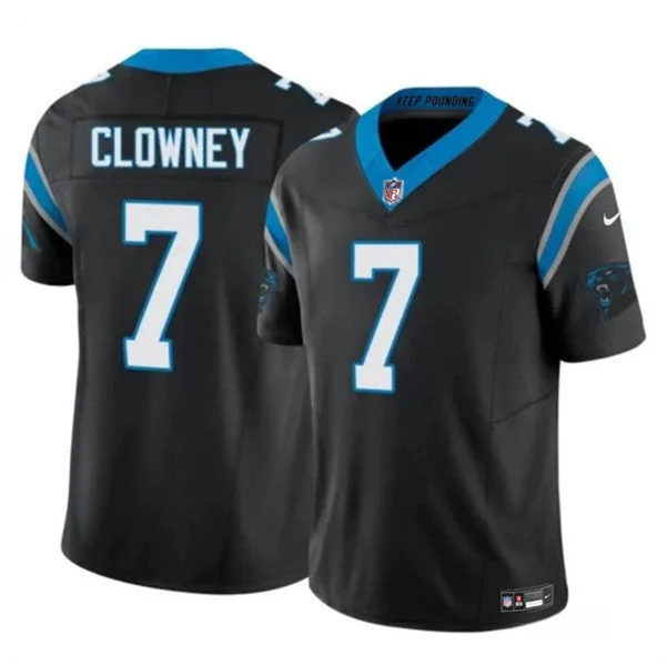 Men's Carolina Panthers #7 Jadeveon Clowney Black 2024 F.U.S.E. Limited Football Stitched Jersey