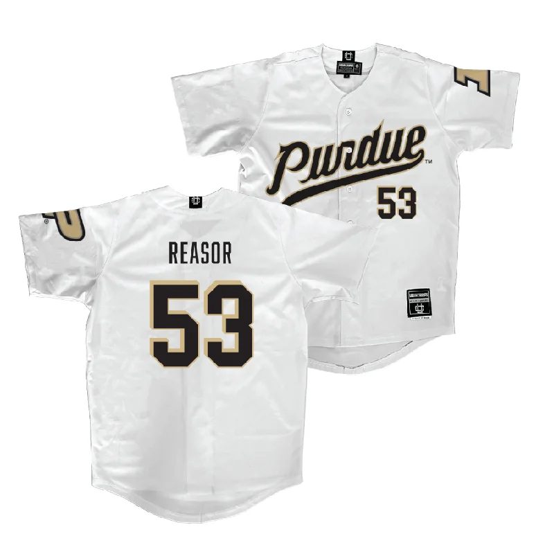 Purdue Baseball White Jersey    - Luke Reasor