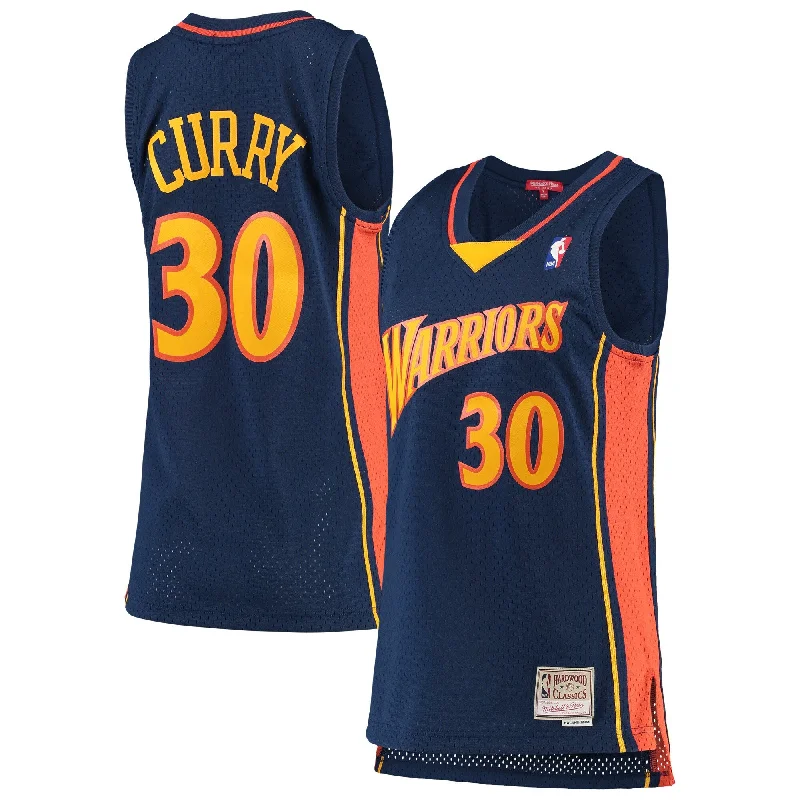 Stephen Curry Golden State Warriors Women's 2009-10 Hardwood Classics Swingman Basketball Jersey - Navy