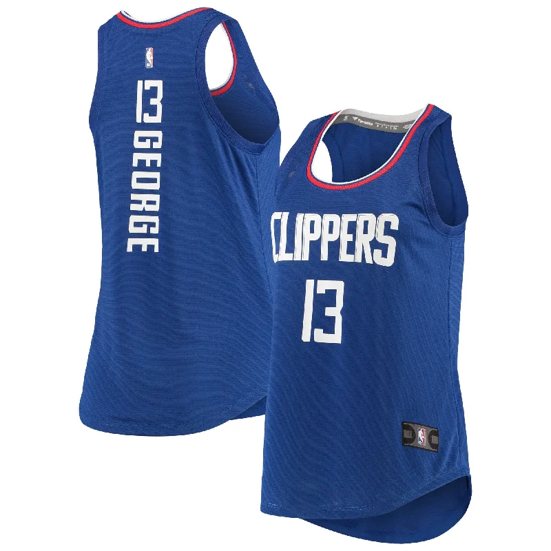 Paul George La Clippers Branded Women's Fast Break Player Movement Basketball Jersey Tank Top - Royal