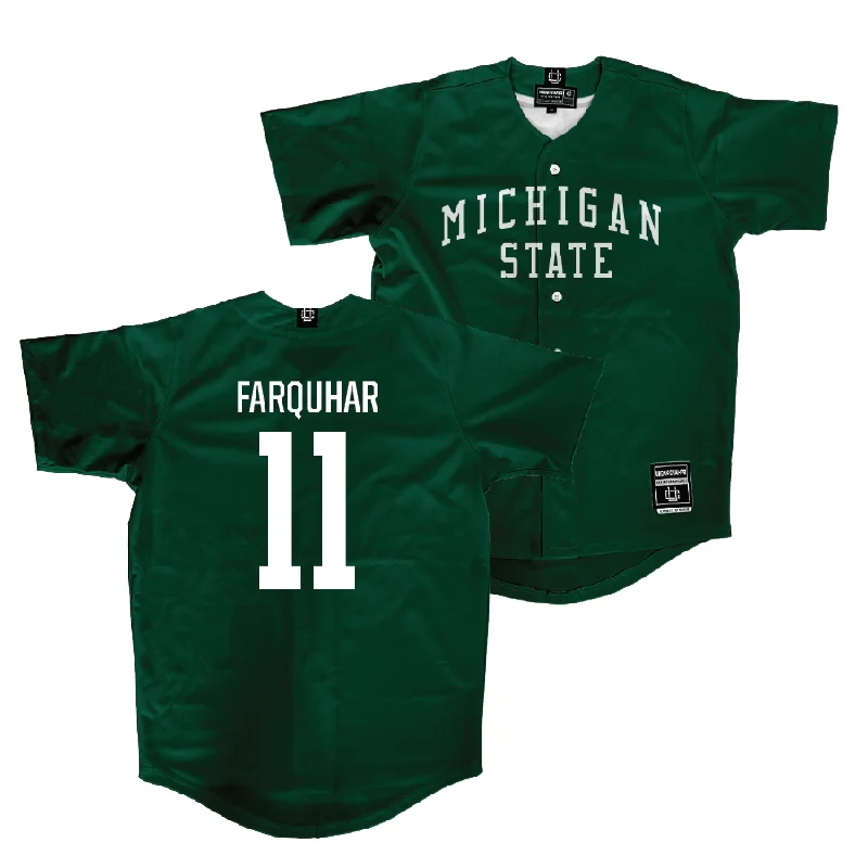 Michigan State Baseball Green Jersey - Tate Farquhar