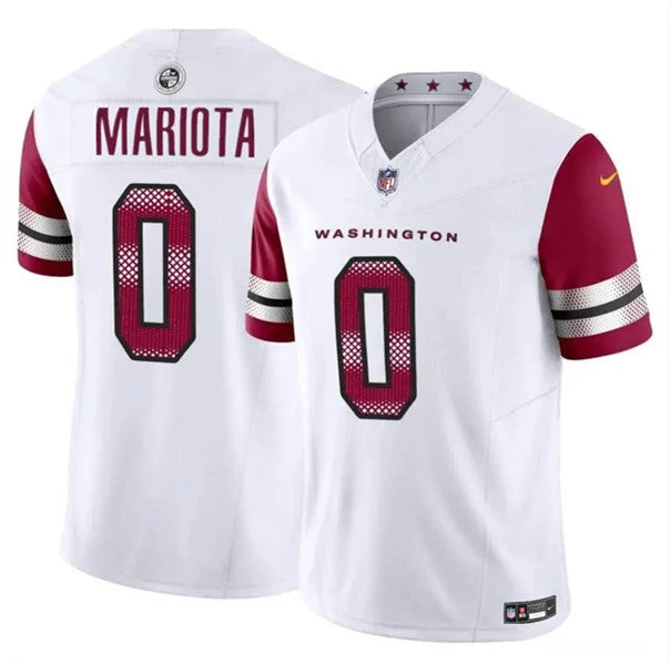 Men's Washington Commanders #0 Marcus Mariota White 2023 F.U.S.E. Limited Football Stitched Jersey