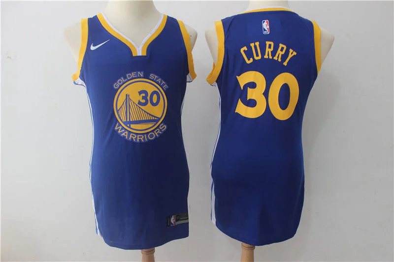 Warriors 30 Stephen Curry Blue Women Swingman Basketball Jersey