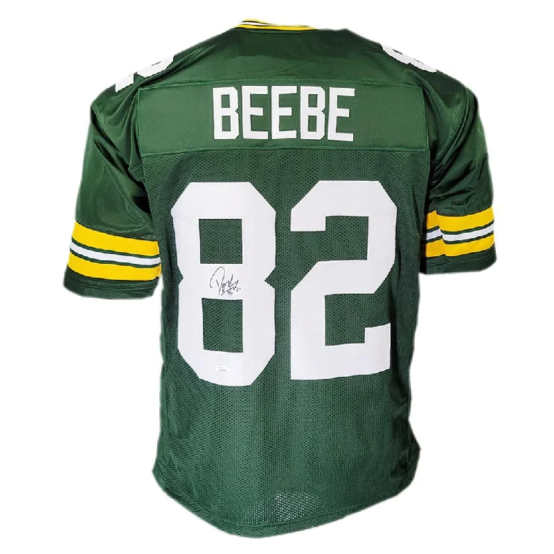 Don Beebe Signed Green Bay Green Football Jersey (JSA)