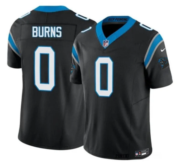 Men's Carolina Panthers #0 Brian Burns Black 2023 F.U.S.E. Untouchable Football Stitched Jersey