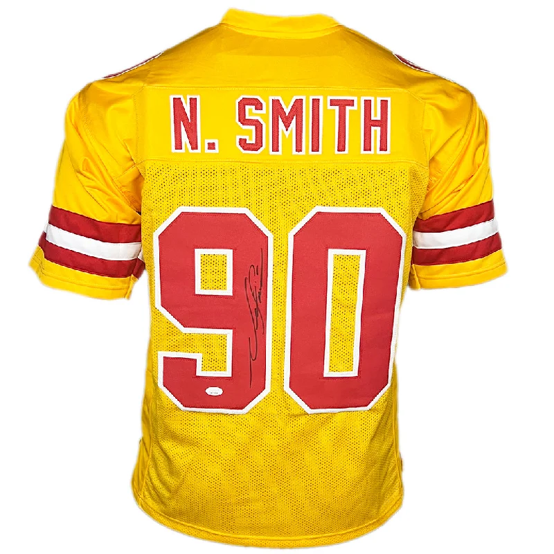 Neil Smith Signed Kansas City Yellow Football Jersey (JSA)