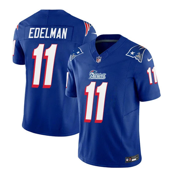 Men's New England Patriots #11 Julian Edelman Blue 2023 F.U.S.E. Limited Football Stitched Jersey