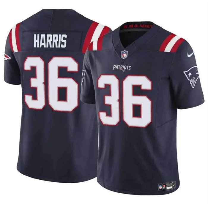 Men's New England Patriots #36 Kevin Harris Navy 2023 F.U.S.E. Limited Football Stitched Jersey