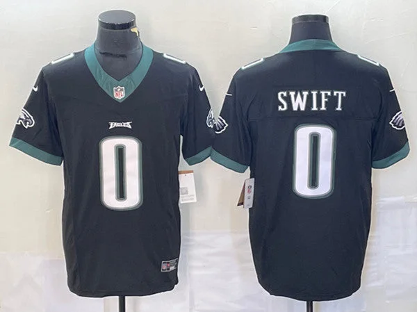 Men's Philadelphia Eagles #0 D'Andre Swift White 2023 F.U.S.E. Untouchable Limited Football Stitched Jersey