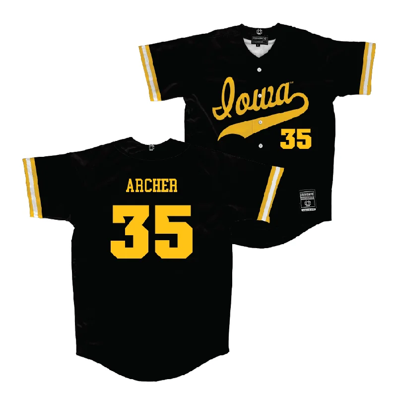 Iowa Baseball Black Jersey  - Ganon Archer