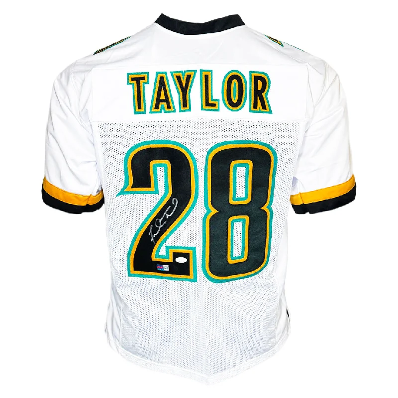 Fred Taylor Signed Jacksonville White Throwback Football Jersey (JSA)