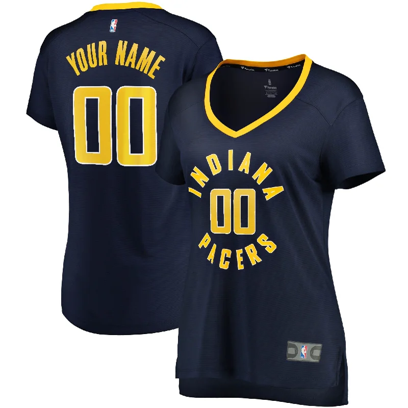 Indiana Pacers Branded Women's Fast Break Custom Basketball Jersey Navy - Icon Edition