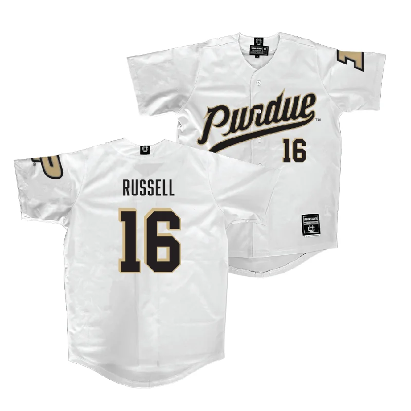 Purdue Baseball White Jersey    - Houston Russell