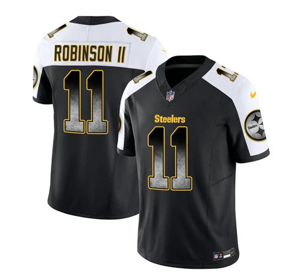 Men's Pittsburgh Steelers #11 Allen Robinson II Black/White 2023 F.U.S.E. Untouchable Limited Football Stitched Jersey