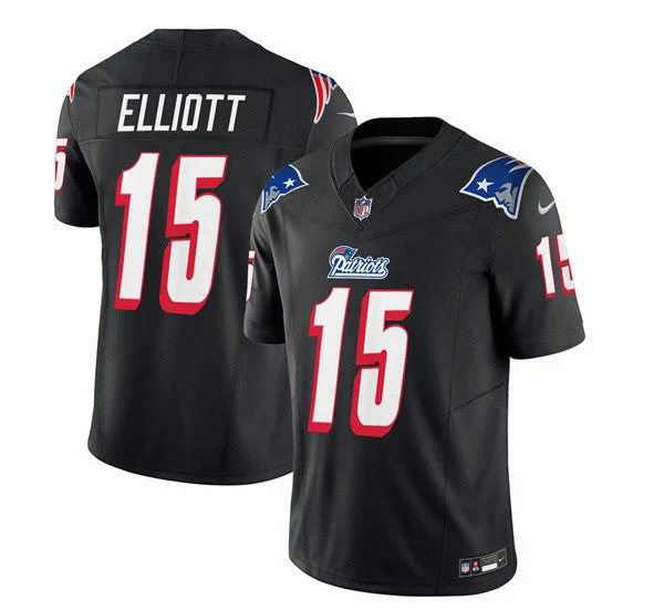 Men's New England Patriots #15 Ezekiel Elliott Black 2023 F.U.S.E. Limited Football Stitched Jersey