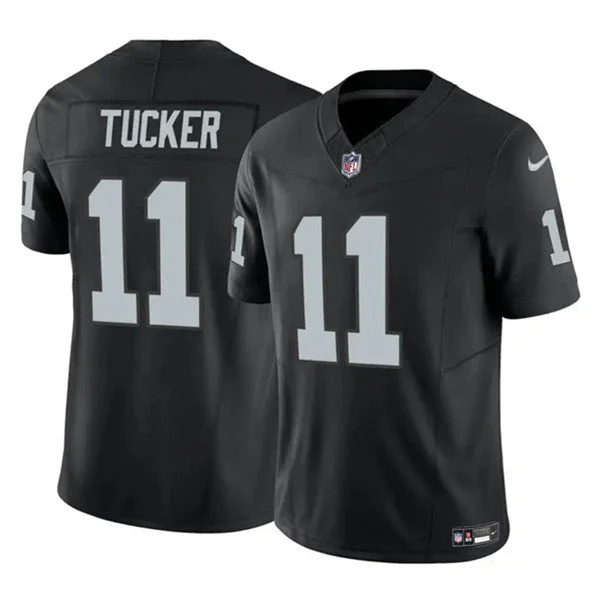 Men's Las Vegas Raiders #11 Tre Tucker Black 2023 F.U.S.E Untouchable Football Stitched Jersey