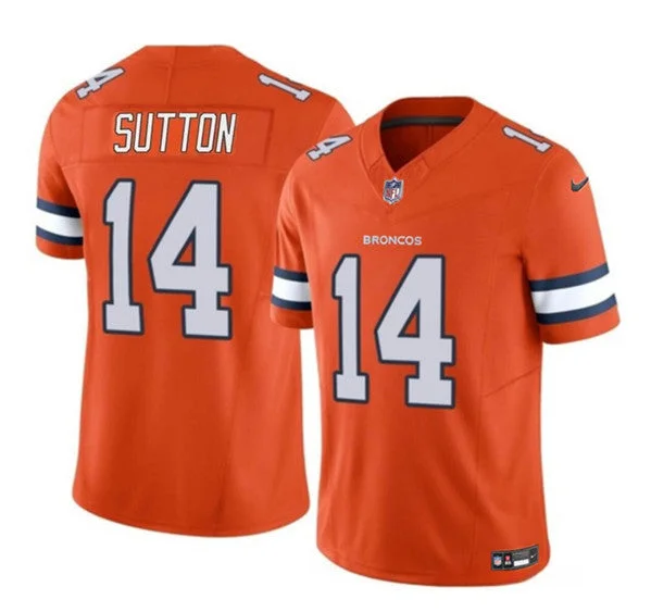 Men's Denver Broncos #14 Courtland Sutton Orange 2023 F.U.S.E. Untouchable Football Stitched Jersey