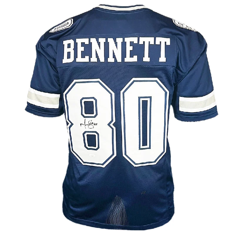 Martellus Bennett Signed Dallas Blue Football Jersey (JSA)