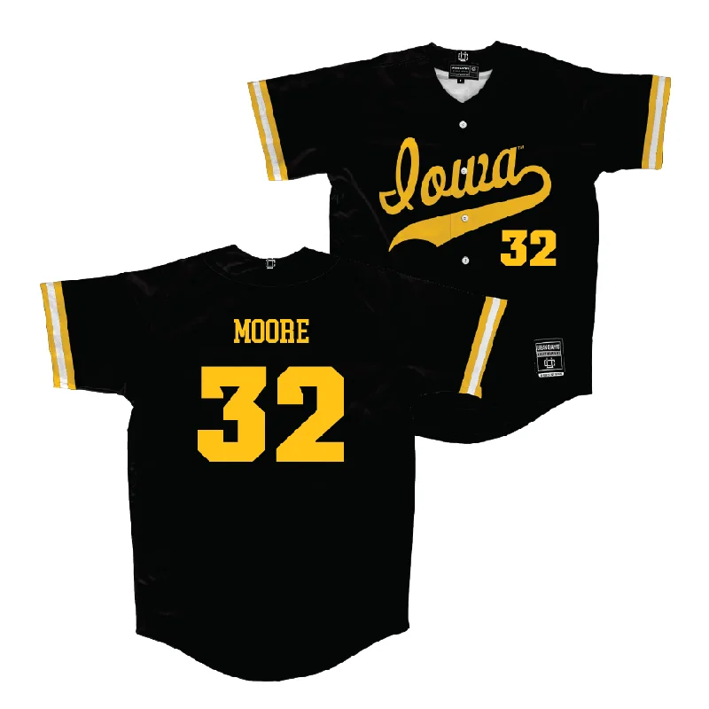 Iowa Baseball Black Jersey  - Reese Moore