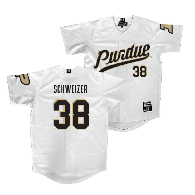 Purdue Baseball White Jersey    - Evan Schweizer