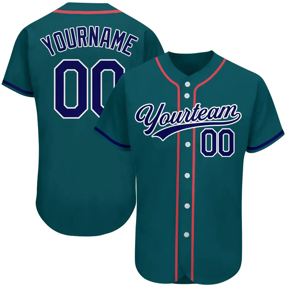 Custom Name Number Dark Green Baseball Jersey