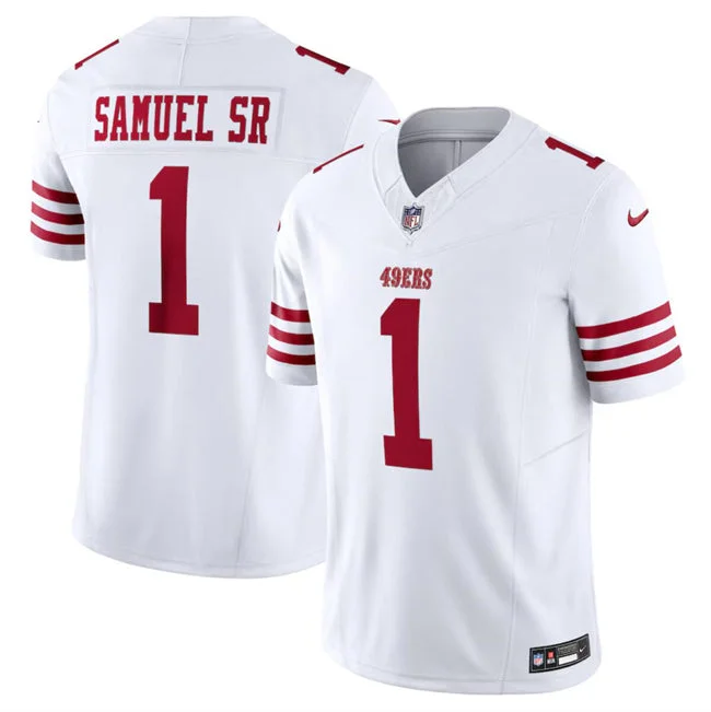 Men's San Francisco 49ers #1 Deebo Samuel White F.U.S.E. Untouchable Limited Football Stitched Jersey