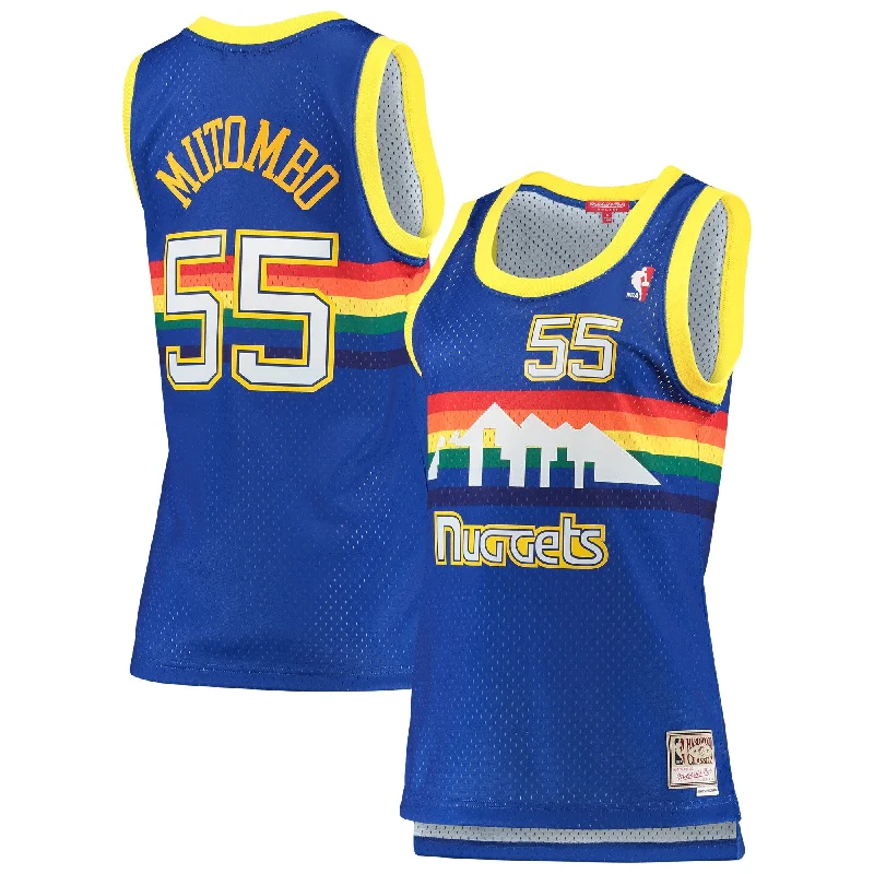 Dikembe Mutombo Denver Nuggets Women's 1991/92 Hardwood Classics Swingman Basketball Jersey - Royal