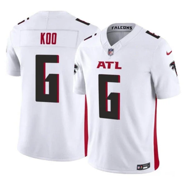 Men's Atlanta Falcons #6 Younghoe Koo White 2023 F.U.S.E. Untouchable Limited Football Stitched Jersey