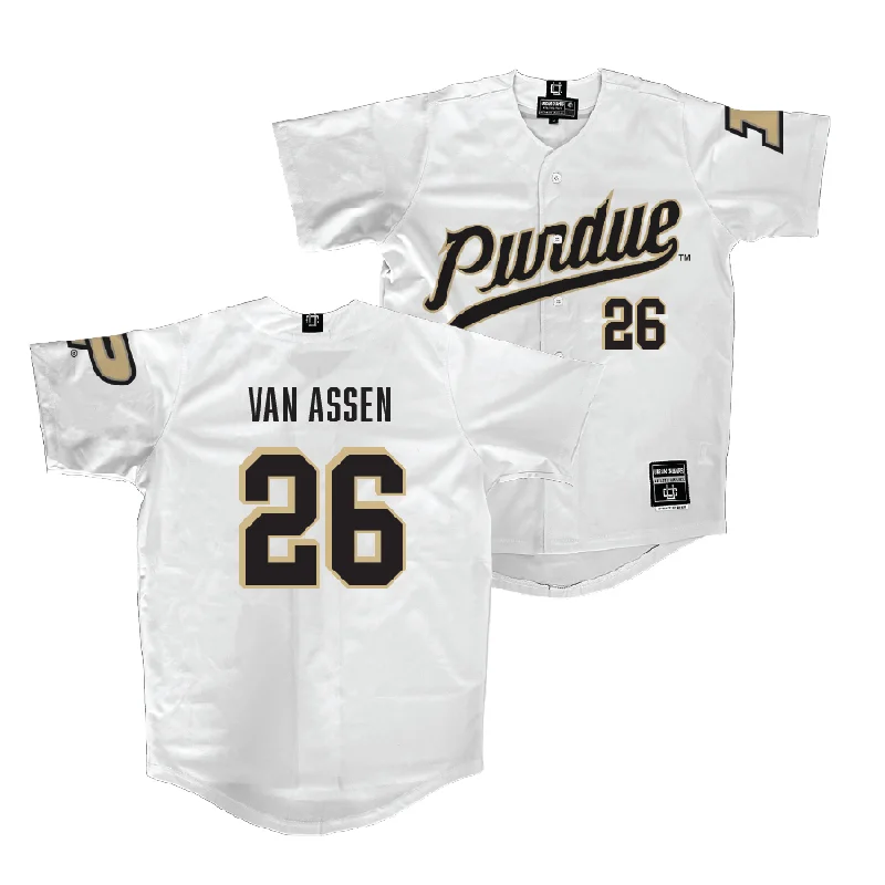 Purdue Baseball White Jersey   - Cole Van Assen