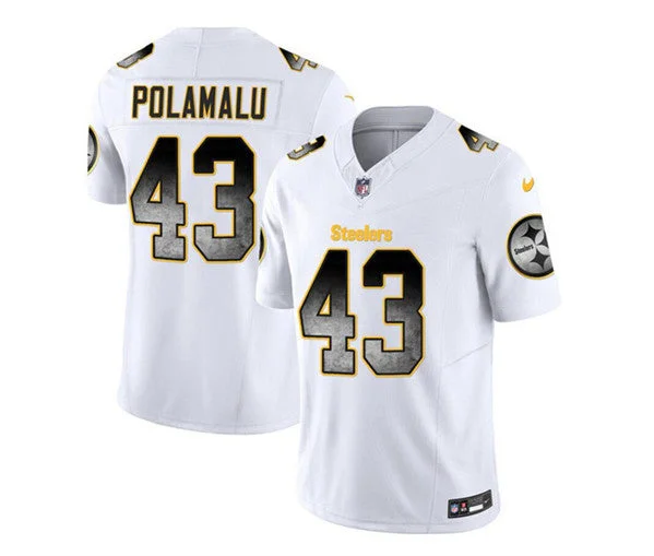 Men's Pittsburgh Steelers #43 Troy Polamalu White 2023 F.U.S.E. Untouchable Limited Football Stitched Jersey