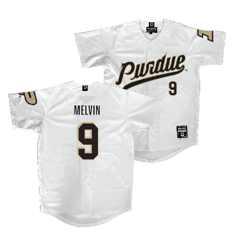 Purdue Baseball White Jersey    - Camden Melvin