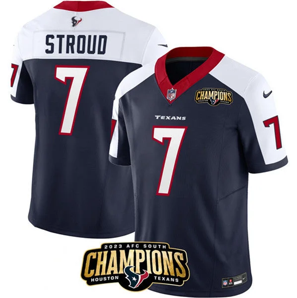 Men's Houston Texans #7 C.J. Stroud Navy/White 2023 F.U.S.E. Untouchable Limited Football Stitched Jersey