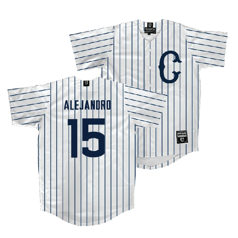 UConn Baseball White Jersey - Hector Alejandro | #15