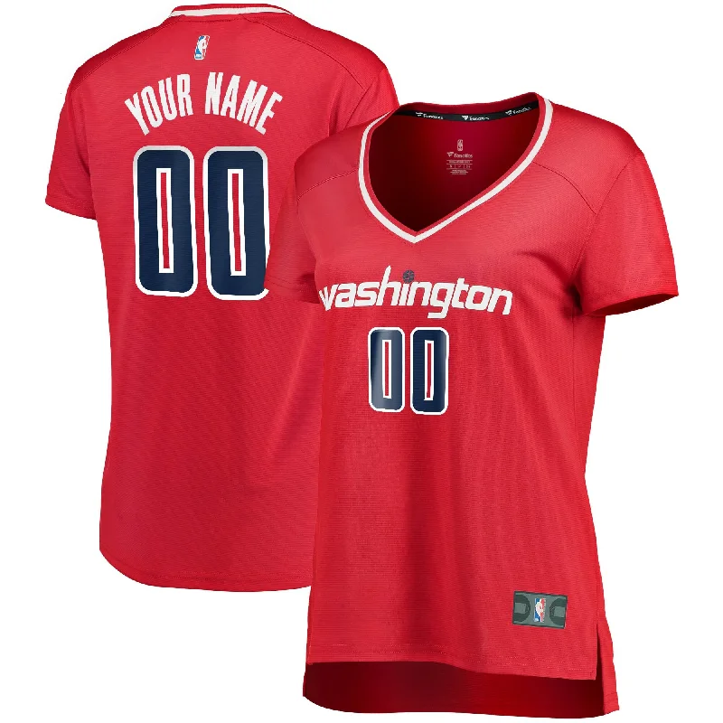 Washington Wizards Branded Women's Fast Break Custom Basketball Jersey Red - Icon Edition