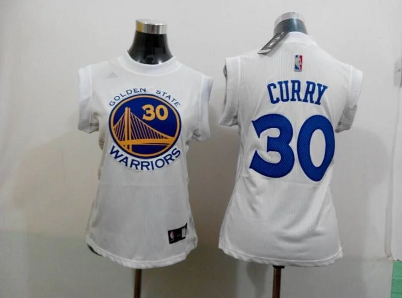 Warriors 30 Curry White Women Basketball Jersey