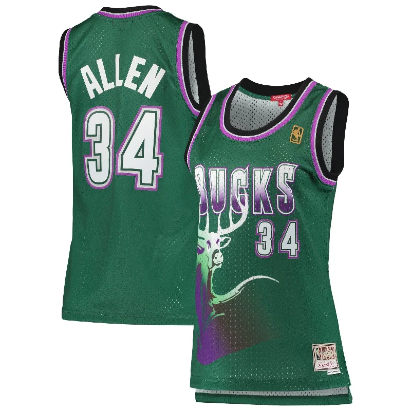 Ray Allen Milwaukee Bucks Women's 1996/97 Hardwood Classics Swingman Basketball Jersey - Green