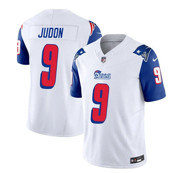 Men's New England Patriots #9 Matthew Judon White/Blue 2023 F.U.S.E. Limited Football Stitched Jersey